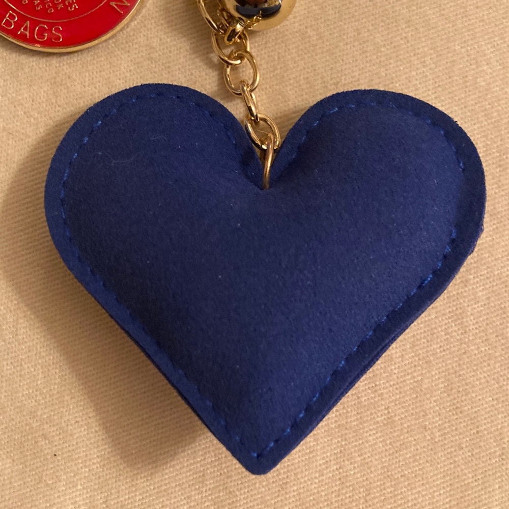 Louis Vuitton Upcycled Patriotic Flag Heart Charm Purse Charm/Keychain NWOT - Picture 6 of 9